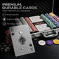 HEITOK Casino Poker Set with Numbered Chips 500-Piece for Card Board Game, 11.5g with Playing Cards Waterproof for Texas Hold'em, Blackjack Gambling