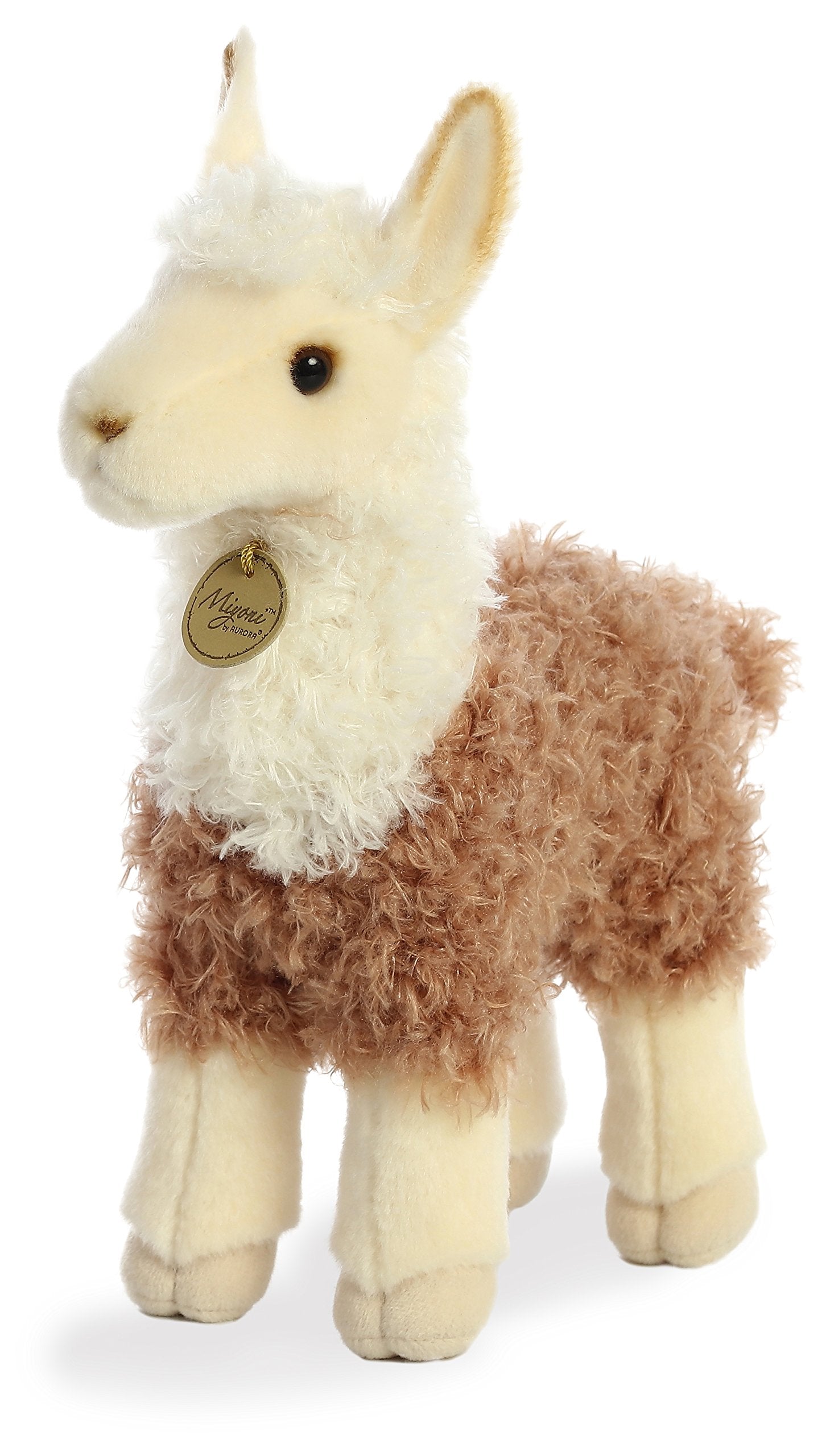 Aurora® Realistic Miyoni® 2 Tone Llama Stuffed Animal - Lifelike Details Make a Cherished Companion - Perfect for Decorating Bedrooms or Classrooms