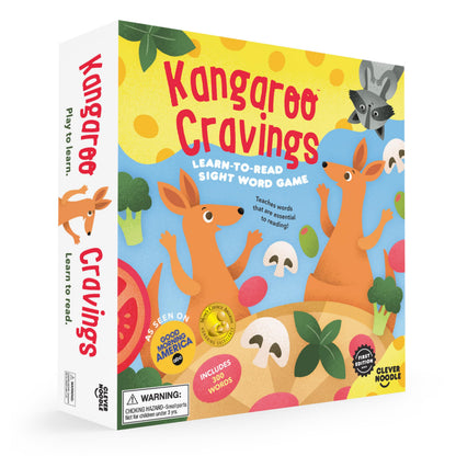 Kangaroo Cravings Learn to Read 300 High-Frequency Sight Words Board Game - Fun Learning Resource & Word Game for Kids Ages 4-9 - Parent & Teacher