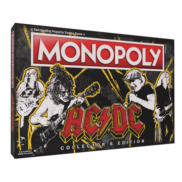 MONOPOLY AC/DC | Play as Angus’s Hat, Dynamite, Lightning Bolt & more | Includes Popular Albums and Locations AC/DC Lane, For Those About to Rock