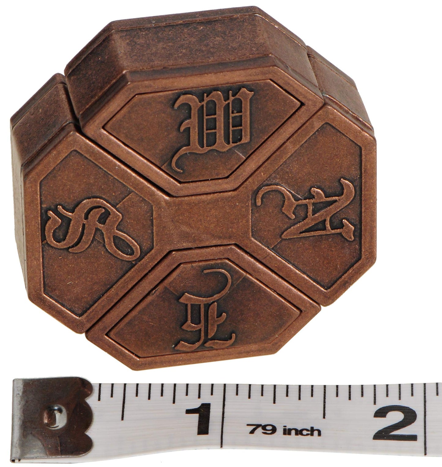 Hanayama News Cast Metal Brain Teaser Puzzle with Red Velveteen Pouch Bundled Items
