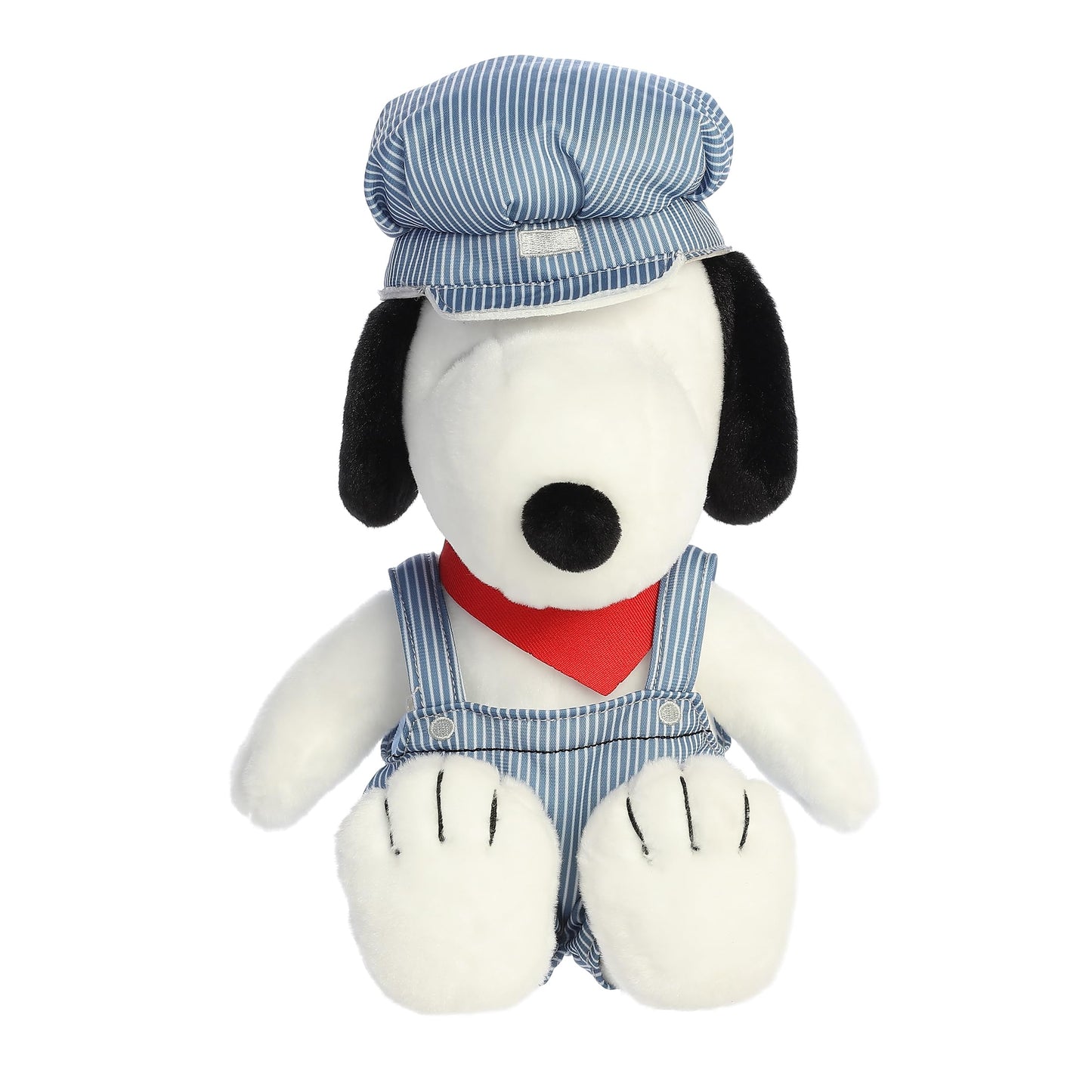 Aurora® Adorable Peanuts® Train Engineer Snoopy™ Stuffed Animal - Officially Licensed Toys for All Snoopy Fans - Nostalgic Gift for Adults