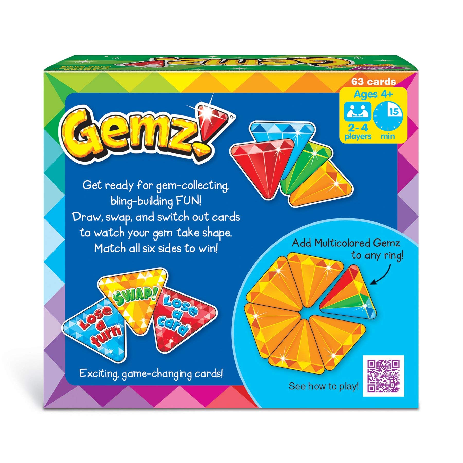 Gemz! Three Corner Strategy Game by TREND ENTERPRISES, INC. - Family-Friendly Card Games