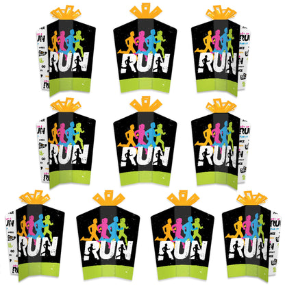 Big Dot of Happiness Set the Pace - Running - Table Decorations - Track, Cross Country or Marathon Party Fold and Flare Centerpieces - 10 Count
