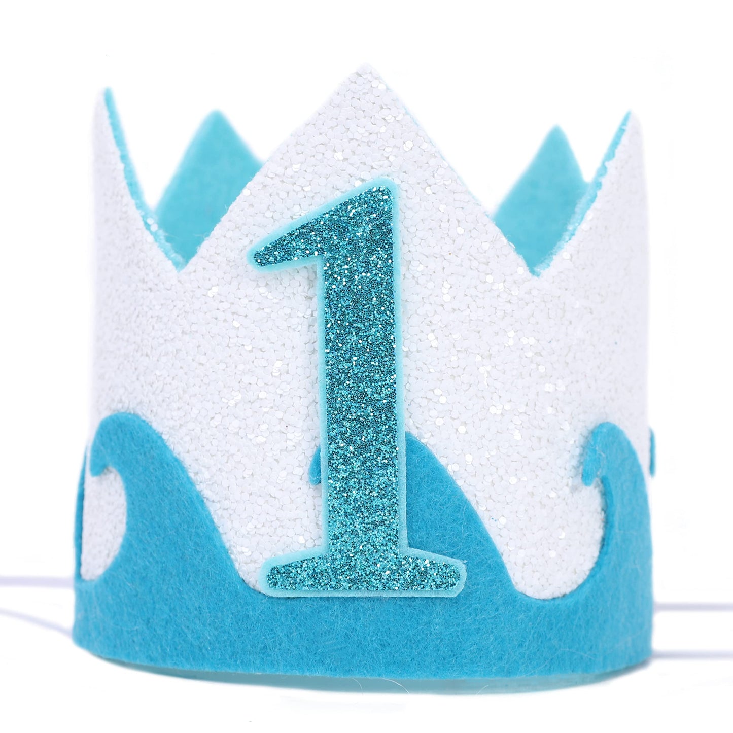 LINLULU The Big One Birthday Crown for Baby Boys - 1st Hat, Beach Party Supplies, Surfs Up Decorations, Boys Outfit