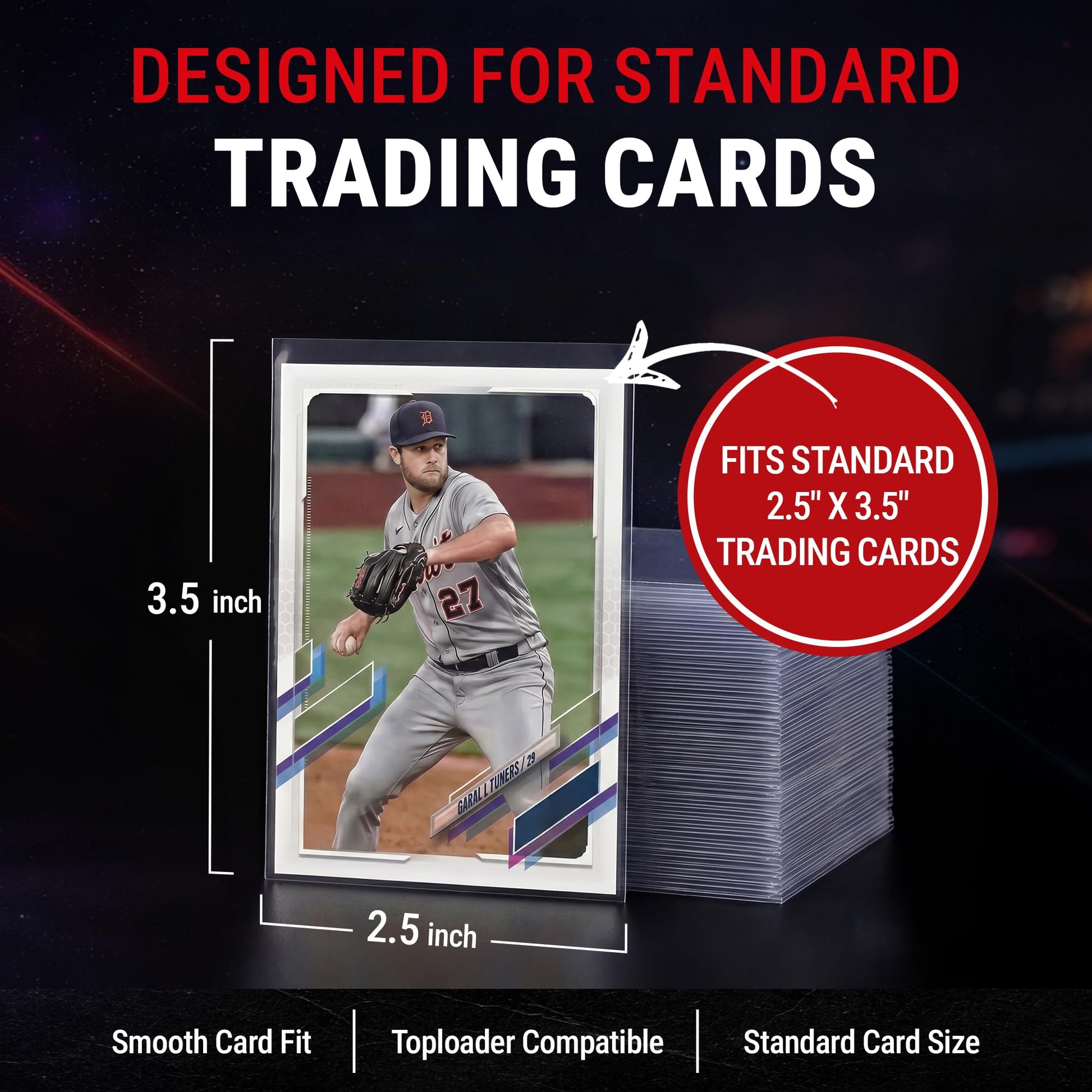 Ultra Pro - Premium Clear 100ct. Card Sleeves to Protect Sports Cards, Baseball / Football Cards, and Collectible Cards, Standard Size
