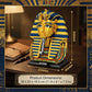 Myth Qholve Tutankhamun Golden Mask Building Set 1603 PCS Ancient Egyptian Pharaoh King TUT Replica Model Building Kit for Home Office Decor Display
