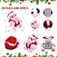 DolliBu Santa Cow Stuffed Animal Plush Toy - Super Soft Wild Animal Dress Up with Red Santa Claus Outfit, Cute Wildlife Gift, Perfect Holiday 6 Inches