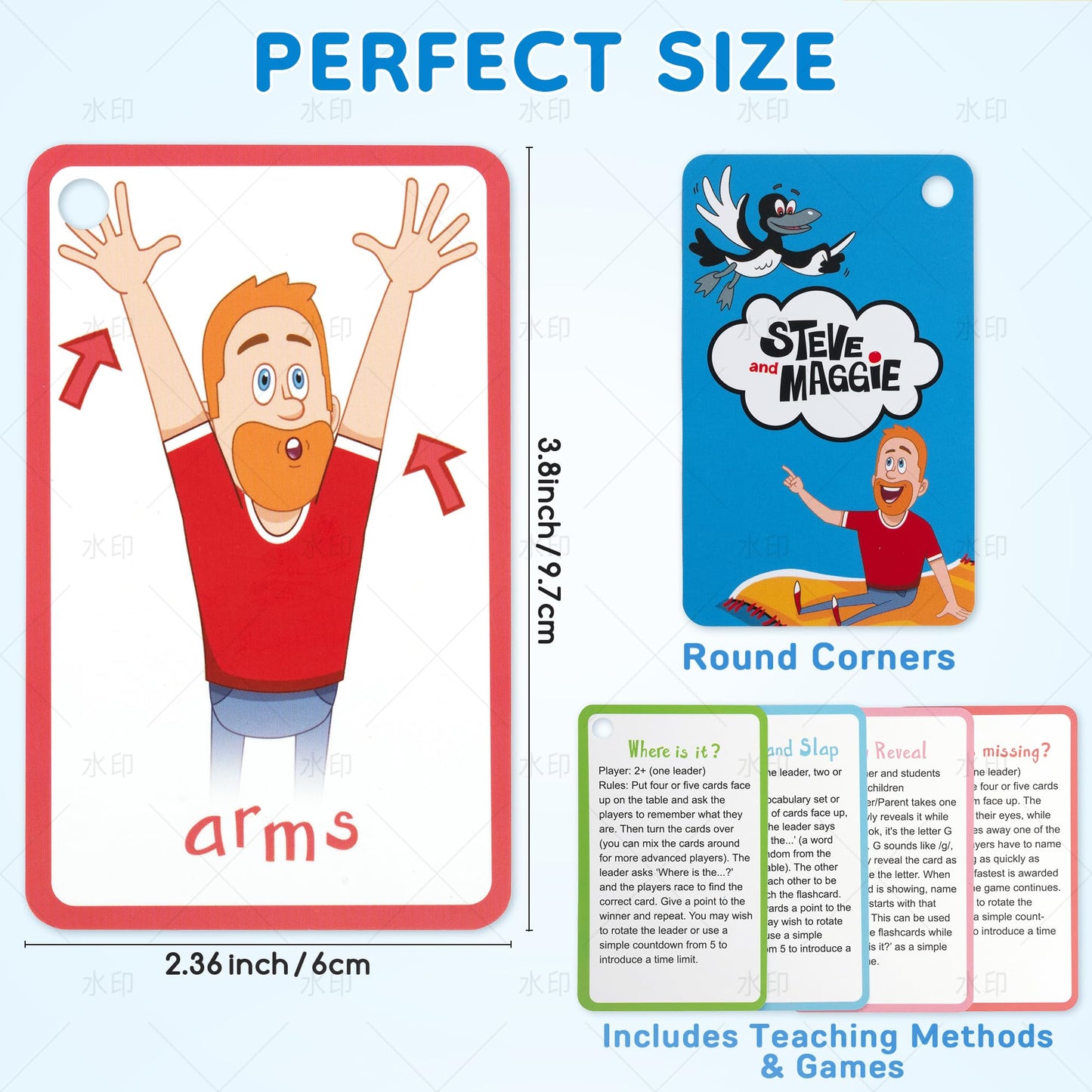 Steve and Maggie Sight Words Flash Cards for Toddlers, 115 PCS Toddler Flash Cards, Phonics Alphabet Numbers Shapes Colors, Preschool Kindergarten