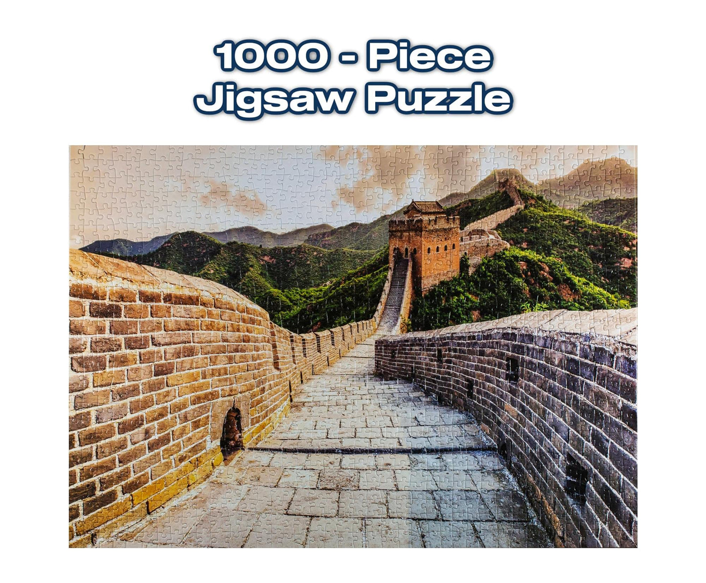 Great Wall of China, Seven Wonders of the World Landmark Jigsaw Puzzle for Adults and Kids | 1000 Piece Puzzle | Interactive Brain Teaser, Educational