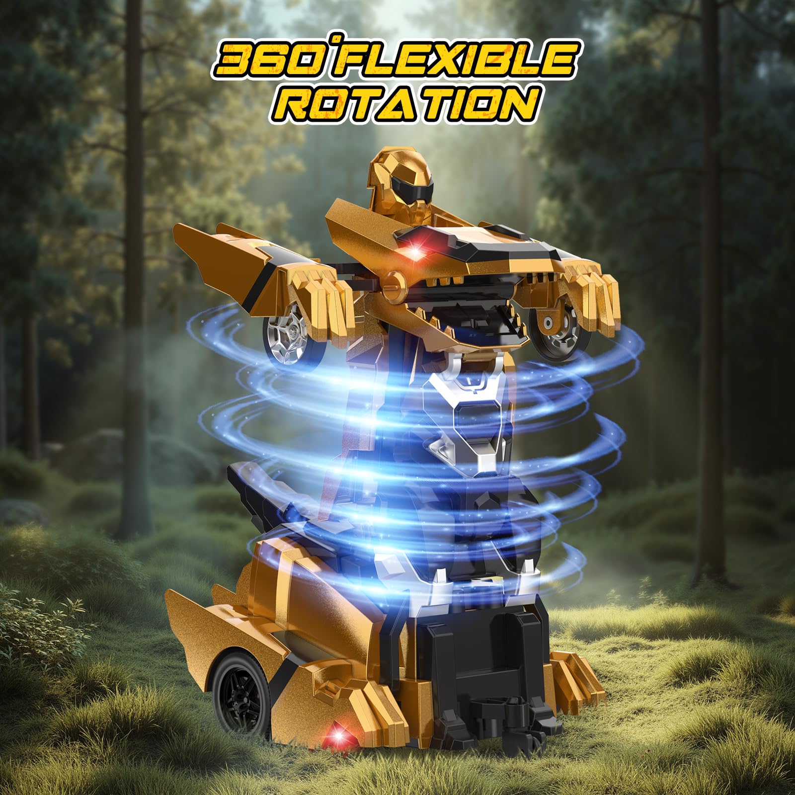 Kroyedfuw Dinosaur Transform RC Cars, 2.4Ghz Remote Control Car