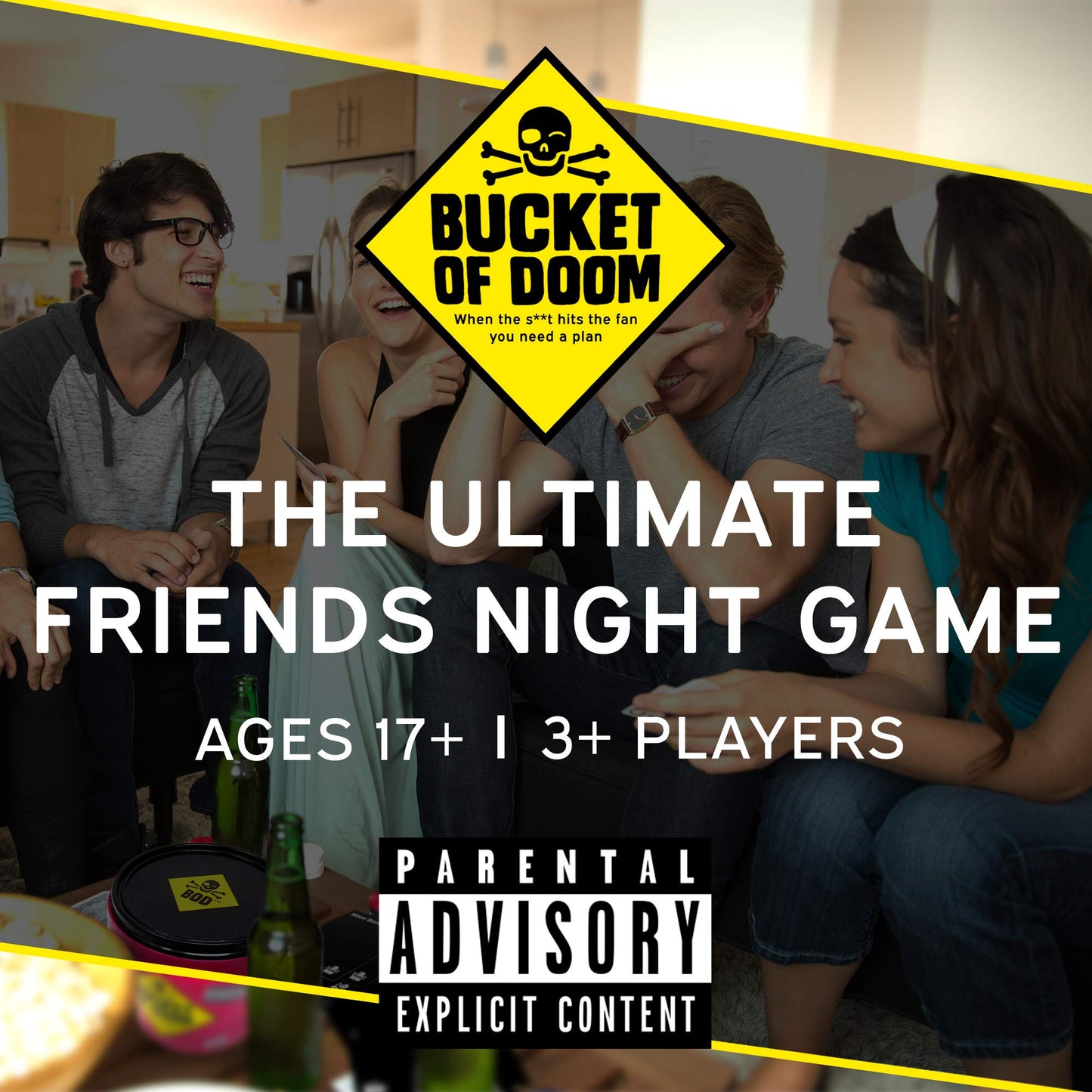 Bananagrams Bucket of Doom Game - Dirty Death Dodging Funny Party Games for Adult Parties and Gifts
