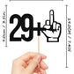 MYAMPED 29+1 Cake Topper - Glitter Black 30th Birthday Cake Decorations, Perfect for Thirty Birthday Party, 30th Anniversary or 30 Fabulous