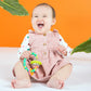 Bright Starts Grab & Spin Baby Rattle & BPA-Free Teether Toy, Ages 3 Months+