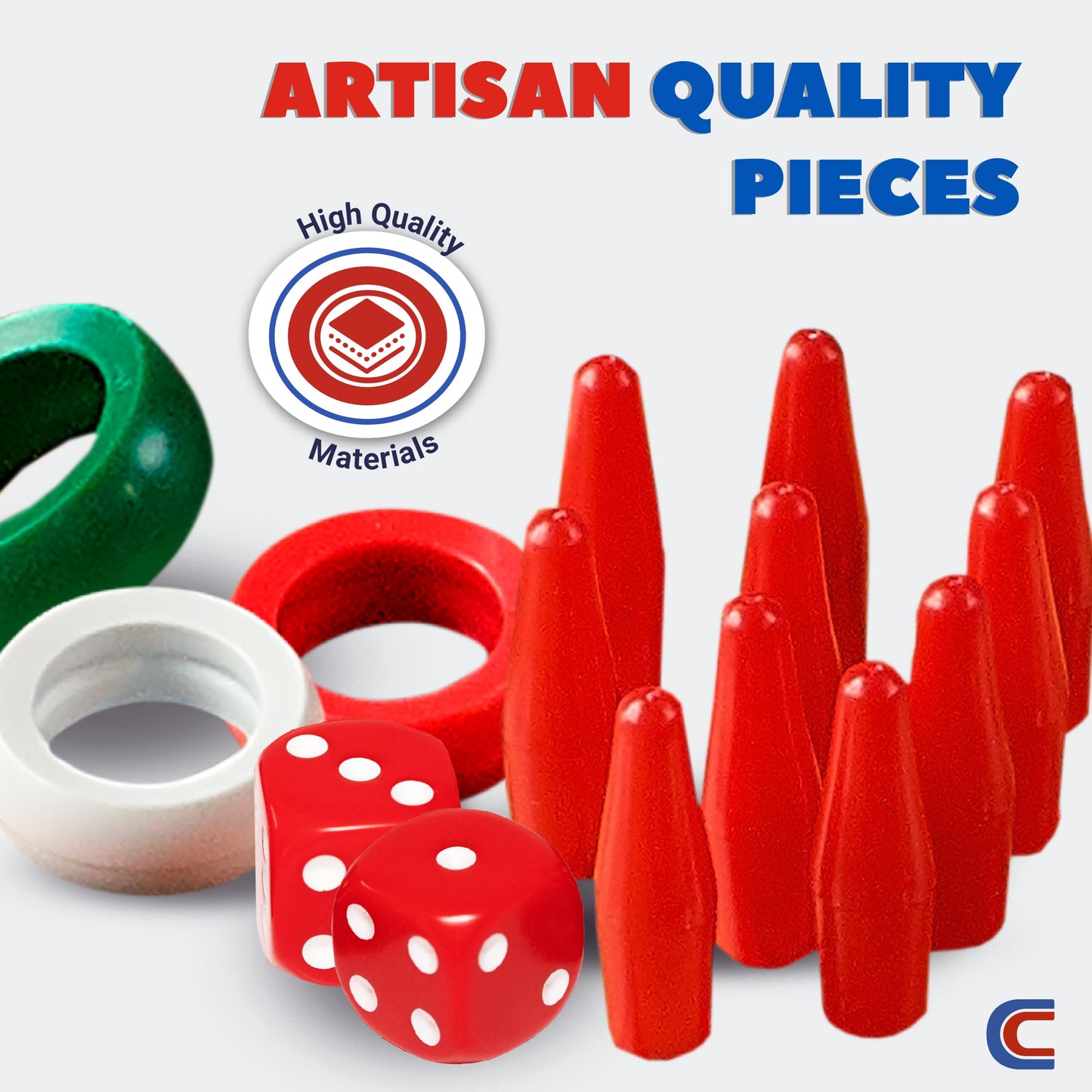 Carrom Board Equipment Set - Includes 44 Playing Pieces, Instruction Manual and Carrying Case - Extra Accessories for Board Games for Adults