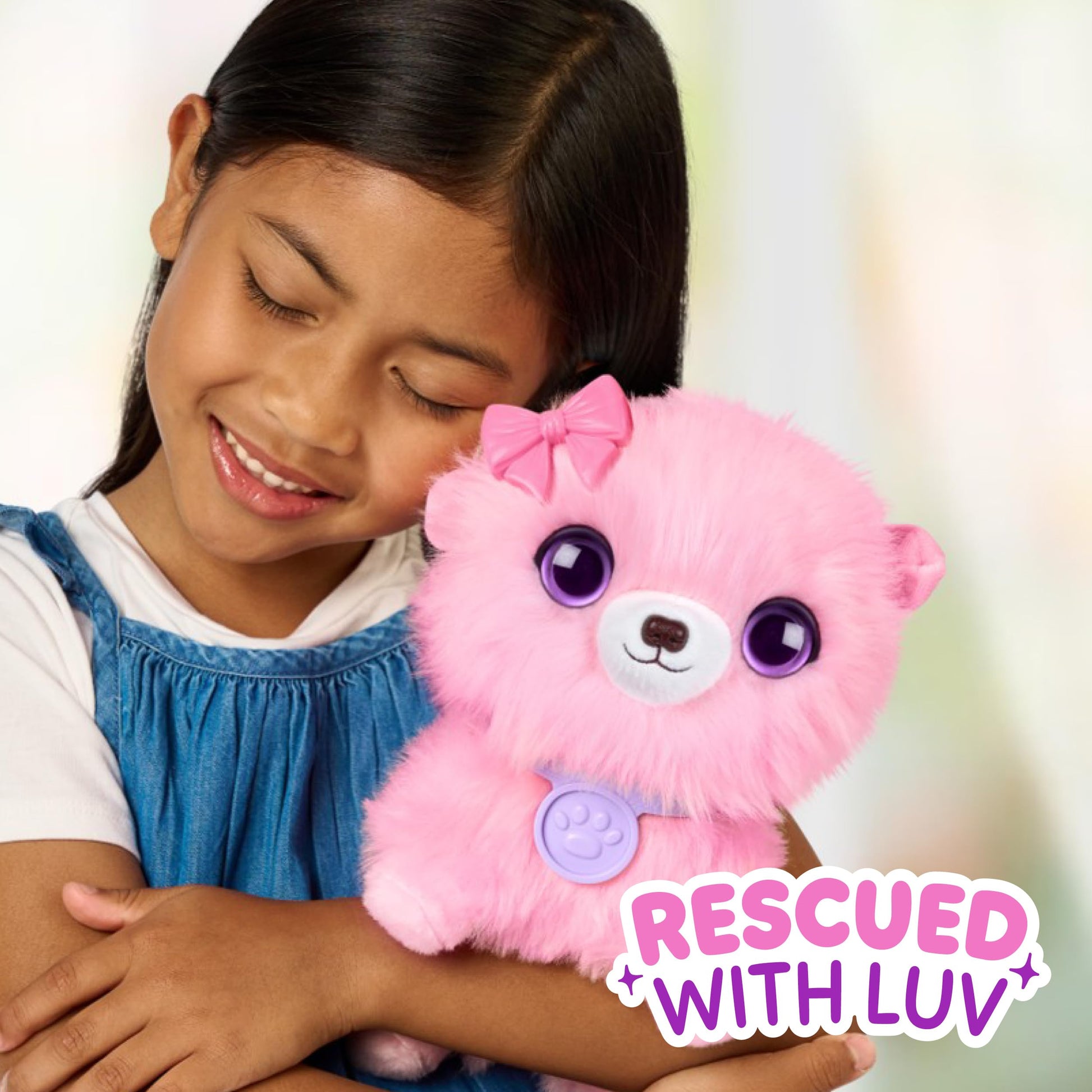 ScruffaLuvs Pink Surprise Pet, Mystery Plush Toy, Wash to Reveal