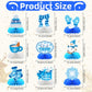 9 Pieces Winter Honeycomb Centerpieces - Let It Snow Table Decorations with Snowman, Snowflake, Hat, Scarf, Mittens, Hot Cocoa, Socks, and Gift Box