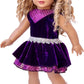Ice Skating Queen - 3 Piece Ice Skating Outfit for 18 Inch Dolls - Purple Leotard with Ruffle Skirt, Head Band and White Skates - 18 Inch Doll Clothes
