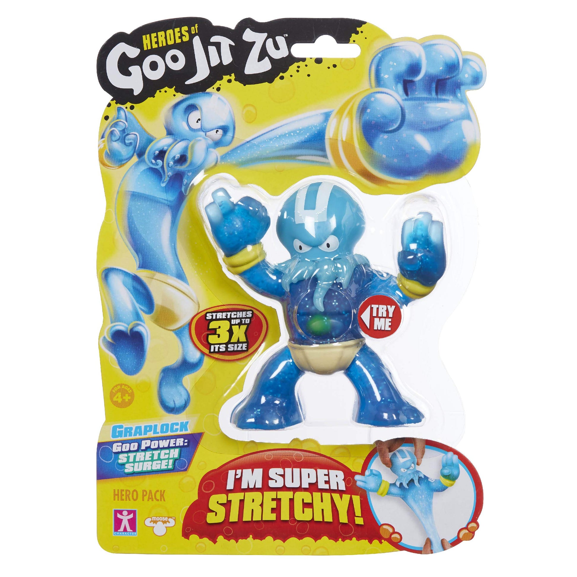 Heroes of Goo Jit Zu - Single Stretchy Octopus Action Figure, Hydro