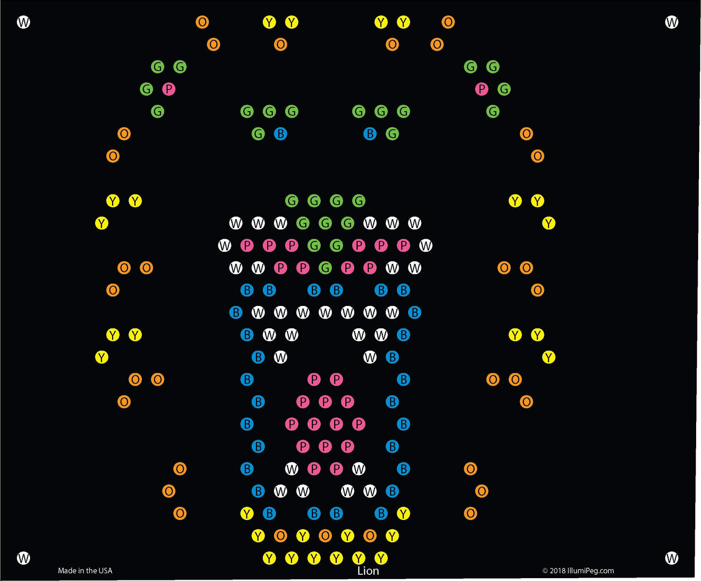 IllumiPeg Zoo Refill templates for Basic Fun Lite Brite Ultimate Classic (10 Sheets, 7x8)