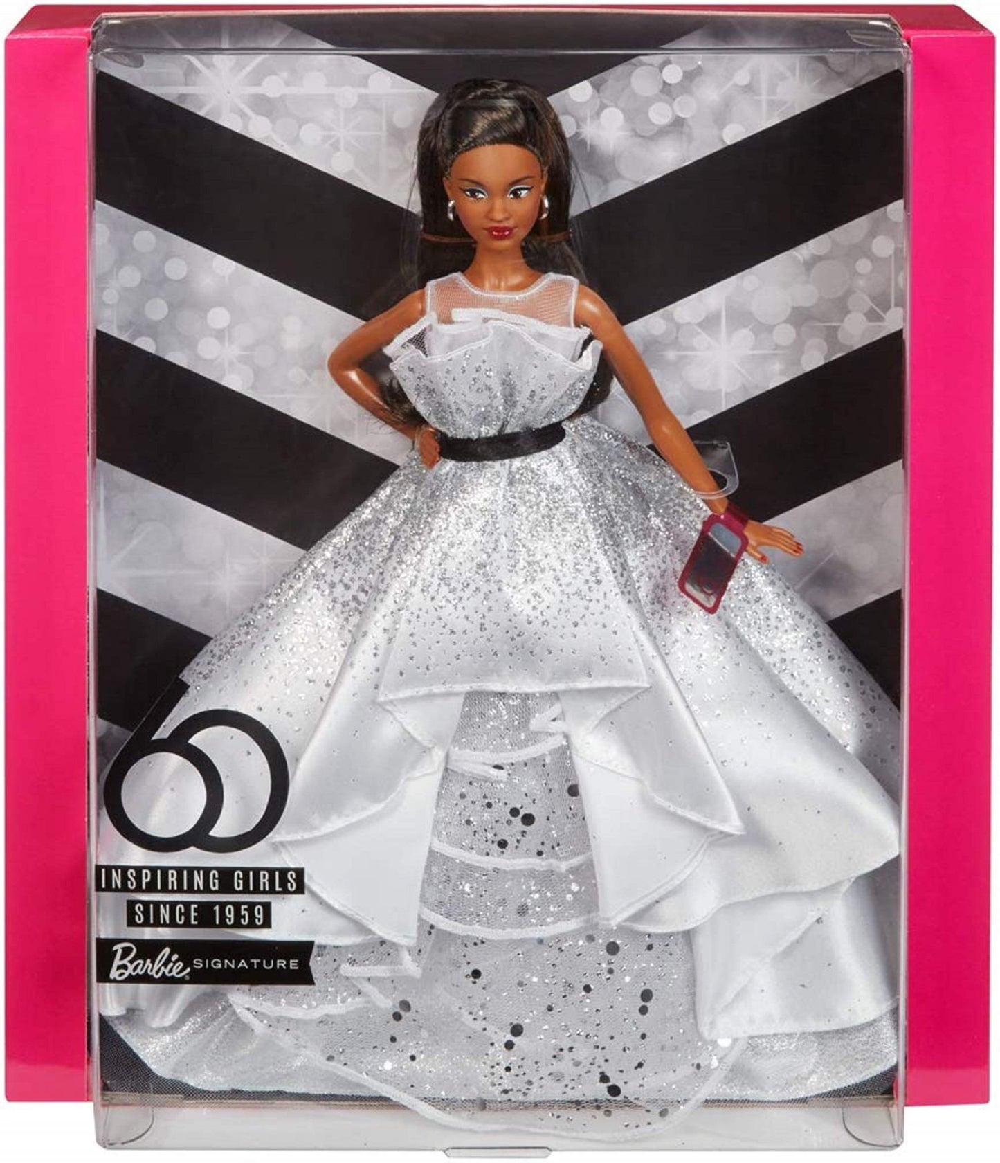 Barbie Collector 60th Anniversary Doll, Brunette, with Diamond-Inspired Gown