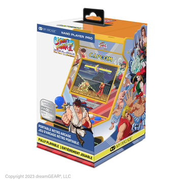 My Arcade Super Street Fighter II Nano Player Pro: Retro Gaming, 2 Games in 1, 4.8" Video Game Collectible