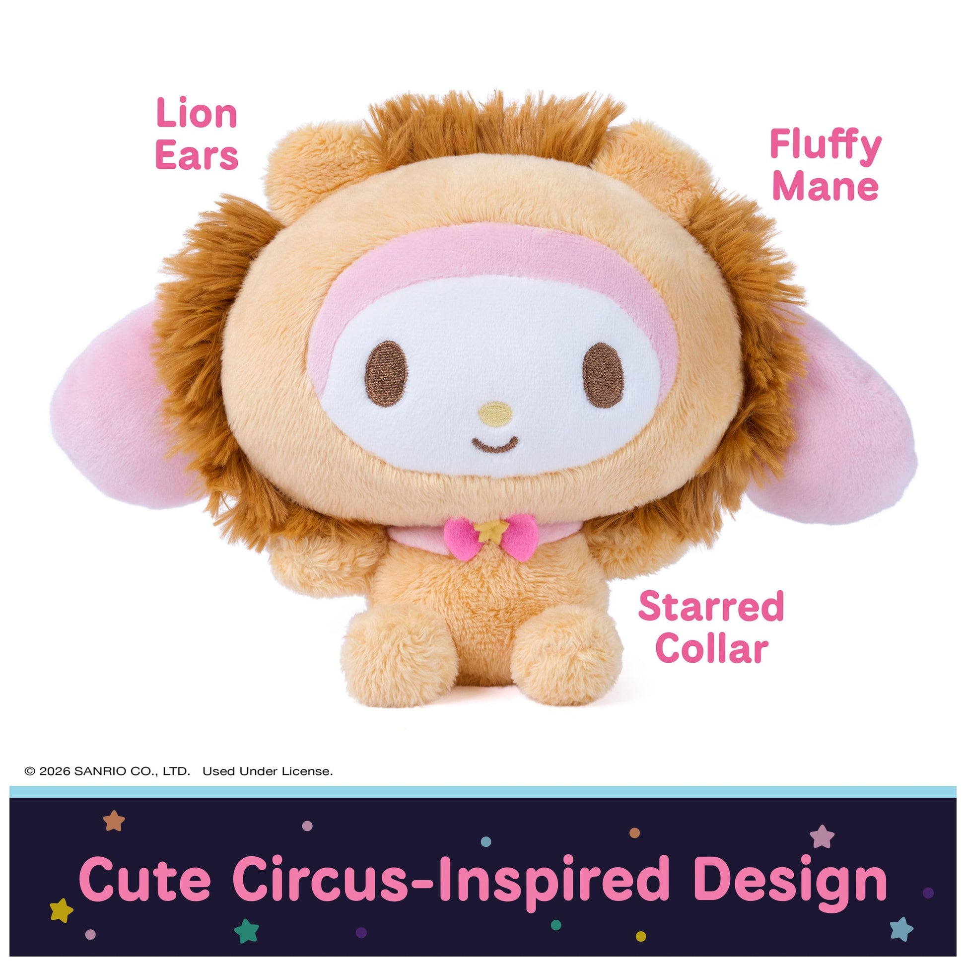 GUND Sanrio My Melody Circus Lion 6-Inch Plush Toy for Ages 1+