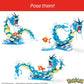 MEGA Pokémon Action Figure Building Toys Set for Kids, Magikarp Evolution Set with 411 Pieces, Buildable and Poseable Gyarados, 20 inches