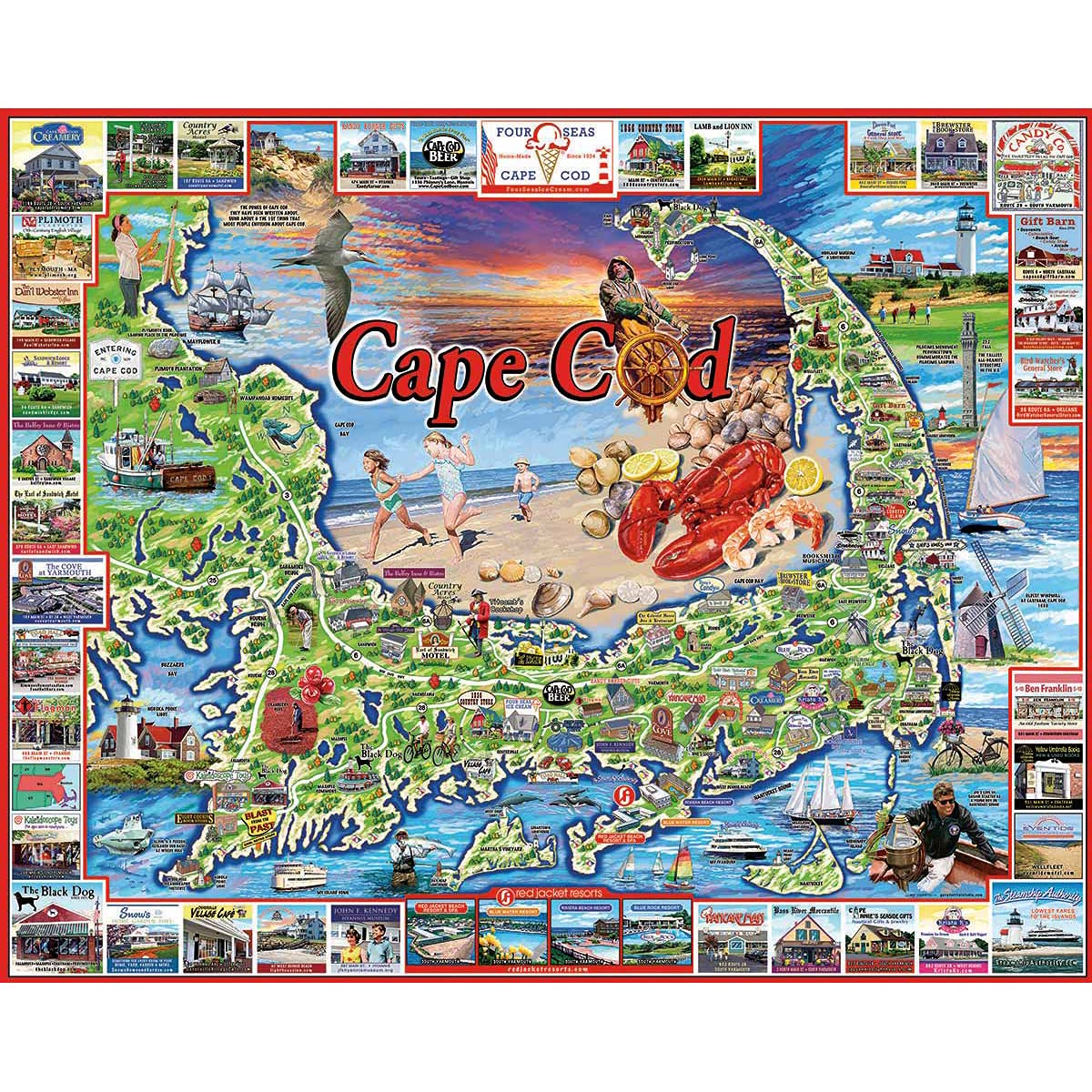 White Mountain 1000 Piece Jigsaw Puzzle, Cape Cod National Park