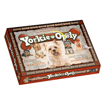 Late for The Sky Yorkie-Opoly Dog Board Game for Yorkshire Terrier Lovers, Family Party Fun, 2-6 Players, Ages 8+, Strategy, Classic or 60-Minute