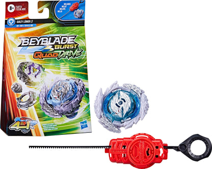 Beyblade Burst QuadDrive Guilty Lúinor L7 Spinning Top Starter Pack - Attack/Defense Type Battling Game with Launcher, Toy for Kids