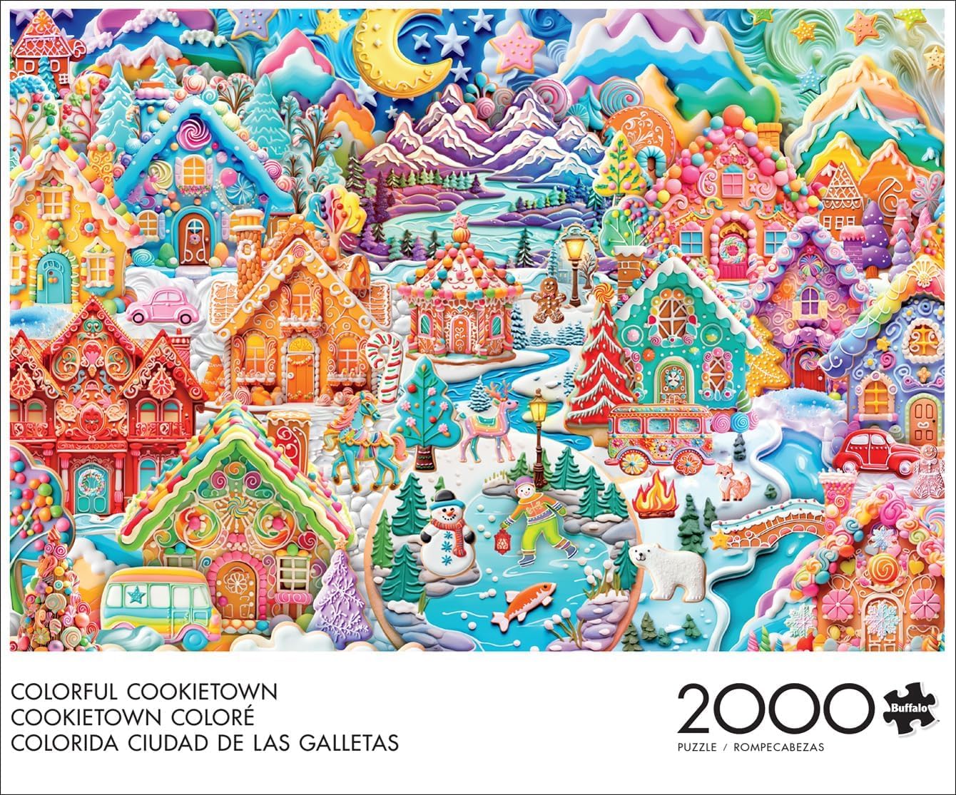 Buffalo Games - Colorful Cookietown - 2000 Piece Jigsaw Puzzle for Adults