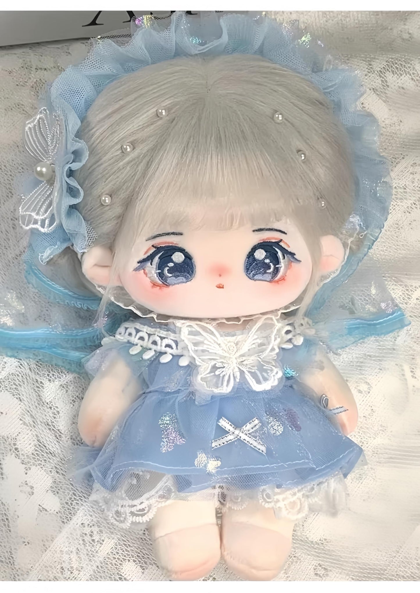 QGYDYH 20cm Plush Doll Toy. Anime Cotton Dolls with Skeleton, Soft Stuffed Dress Up Doll Birthday Gift (e)