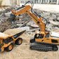 KidsFaves Remote Control Excavator Toys for Boys Turns 680-degree 2 Batteries Metal Shovel Lights/Sounds Construction Toys Birthday Gifts Boy Toys