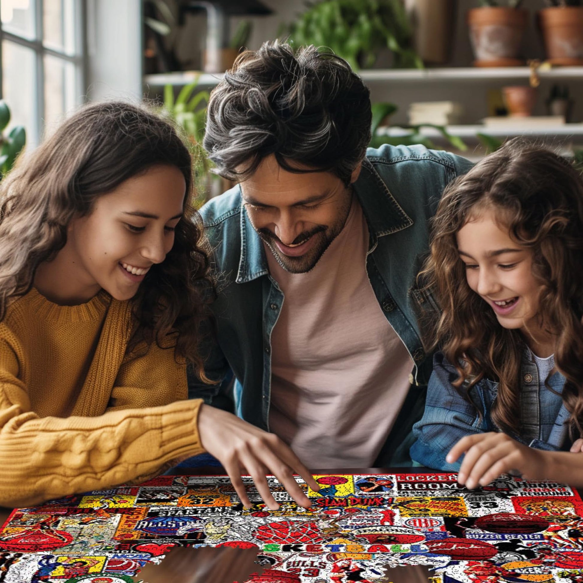 White Mountain 1000 Piece Jigsaw Puzzle Legends Collage, I Love Basketball