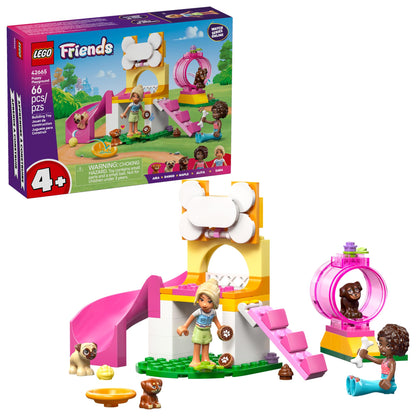 LEGO Friends Puppy Playground Pretend Play Building Toy - Creative Storytelling Playset for Girls & Boys, Ages 4+ - Includes 3 Dog Toys, & 2 Minidolls