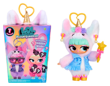LOL Surprise Plush Surprise! Unique-Cora Plush Doll with Hidden Fashions, On-the-Go Play, 7 Total Surprises - for Kids Ages 3+