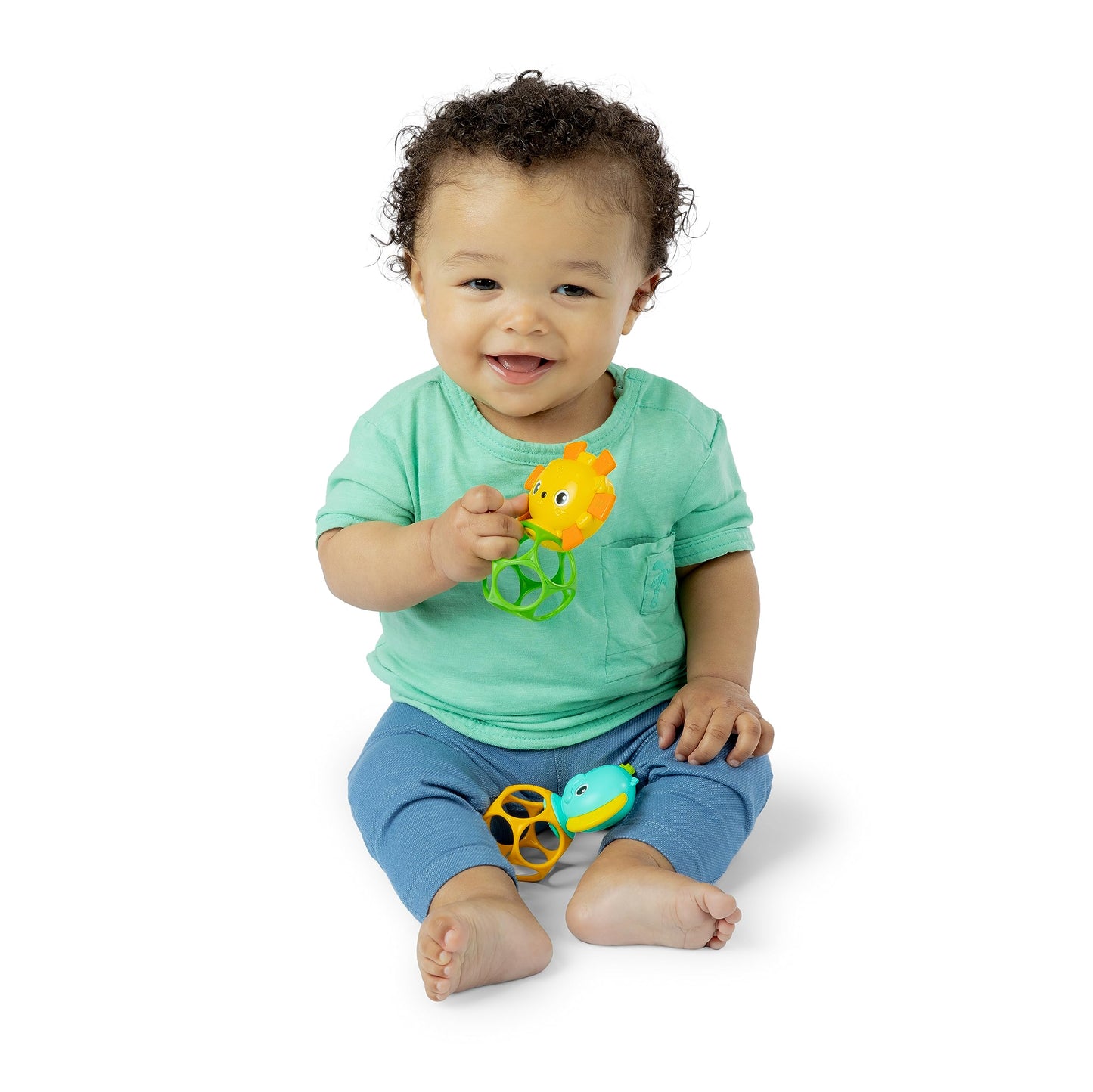 Bright Starts Soother Pals Easy-Grasp Teether Toys, 2-Pack Lion and Elephant Characters, BPA Free, Unisex, Ages Newborn +
