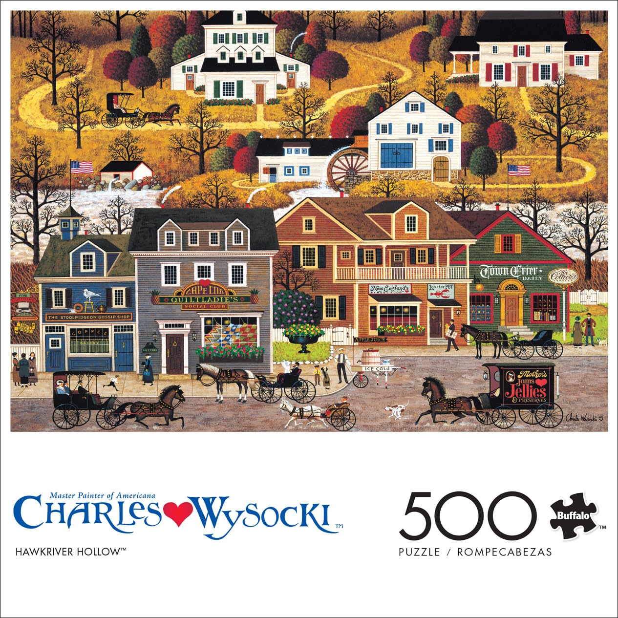 Buffalo Games - Charles Wysocki Hawk River - 500 Piece Puzzle for Adults