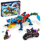 LEGO DREAMZzz Crocodile Car 71458 Building Toy Set, Rebuilds from Car to Off-Roader Truck Toy and Mini-Boat, Features Cooper, Jayden, and The Night