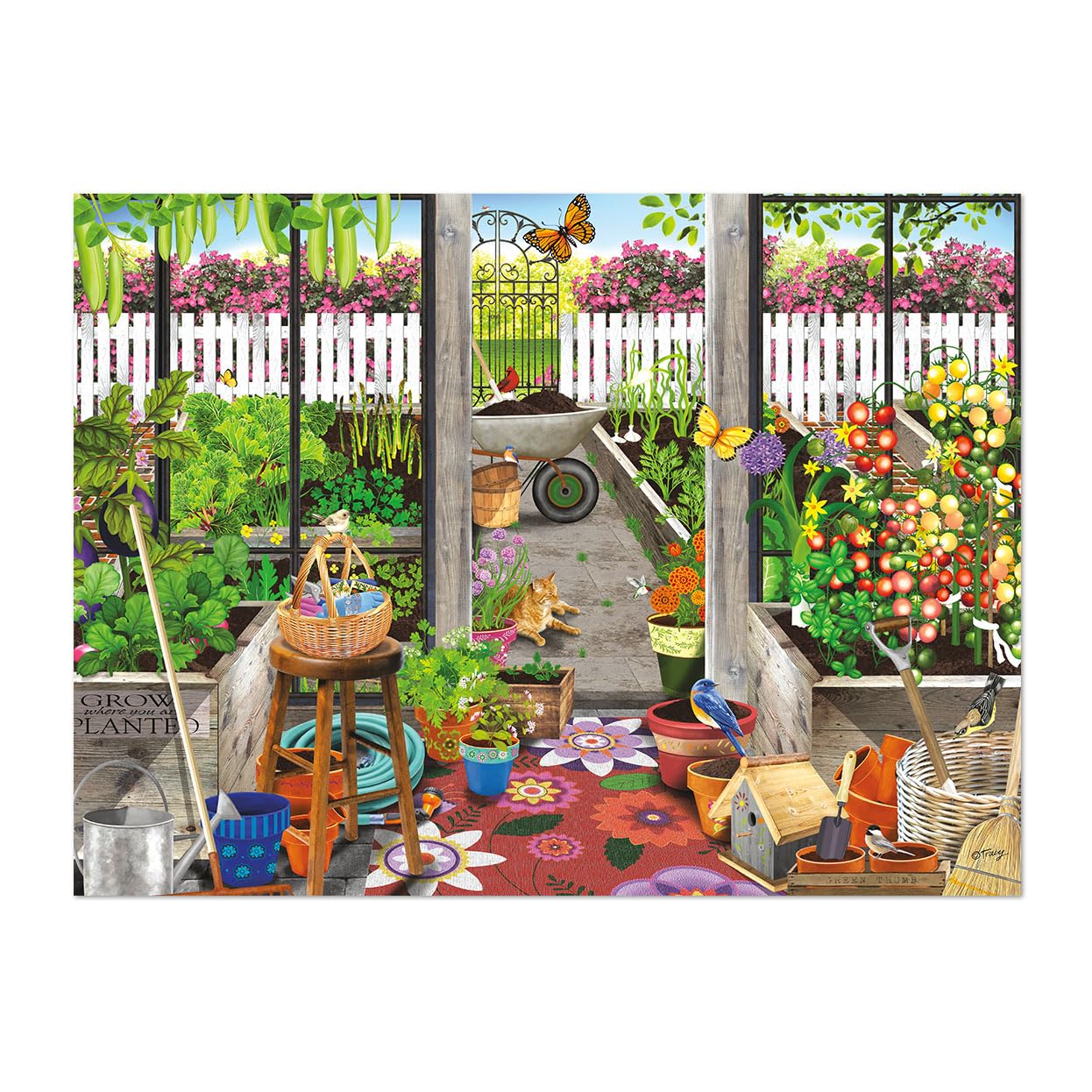 Buffalo Games - Garden Shed Greenhouse - 1000 Piece Puzzle for Adults