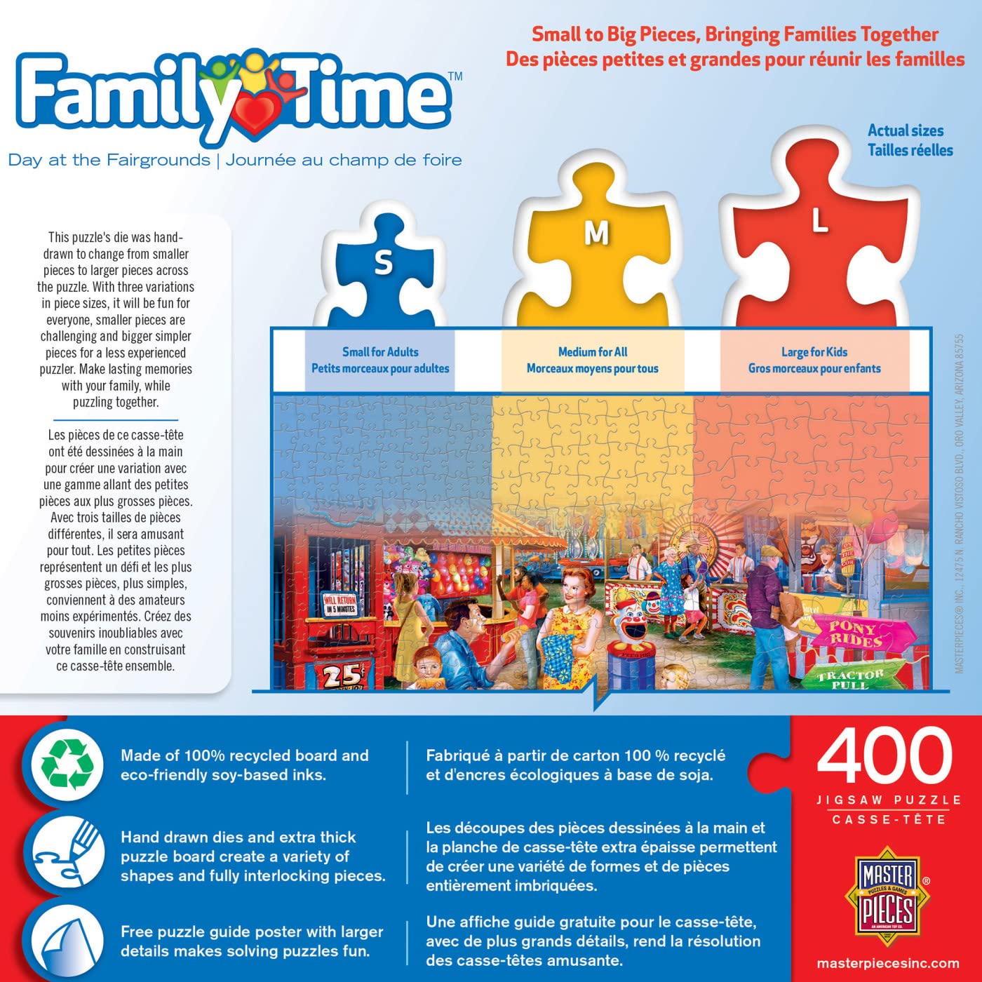 MasterPieces Youths 400 Piece Jigsaw Puzzle for Adults Family or Kids - Day At the Fairgrounds - 18 x24
