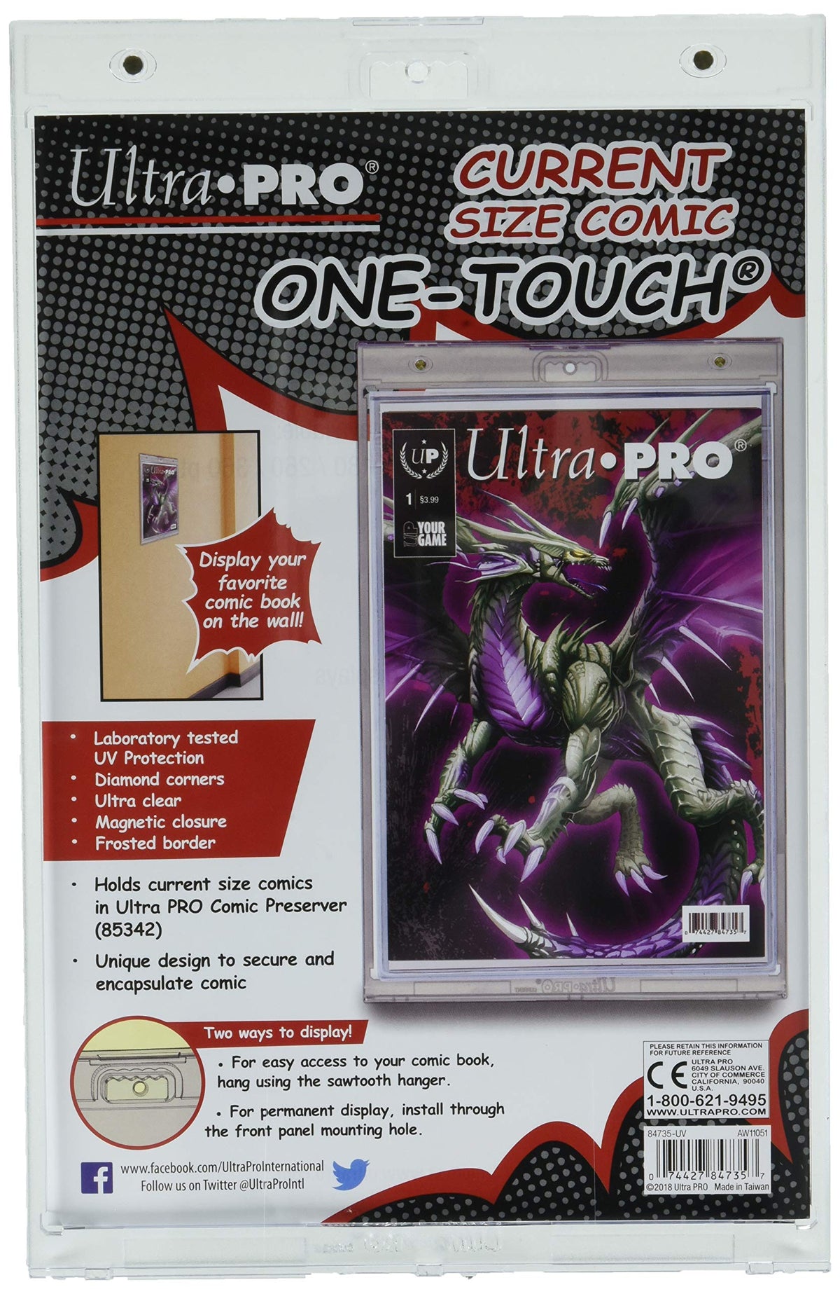 Ultra Pro Current Size Comic UV One Touch Magnetic Holder - Comic Storage