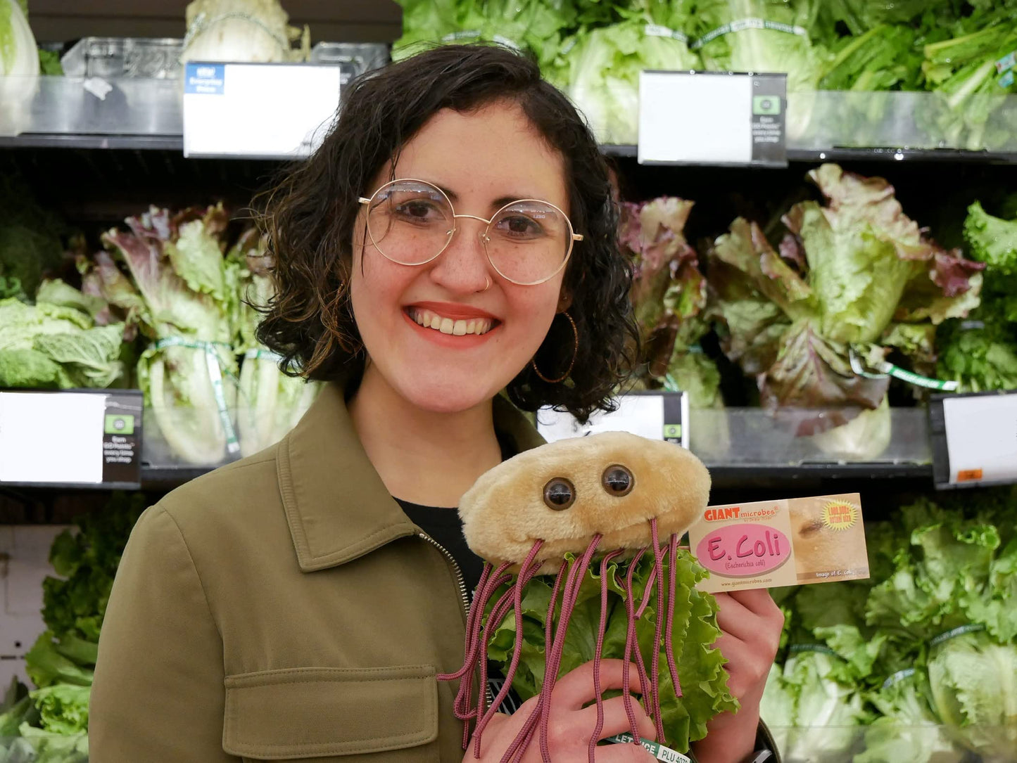 GIANTmicrobes E. Coli Plush, Microbiology Gifts, Gastroenterologist Gift, Gastroenterology Gifts, Gut Microbiome, Medical Laboratory Scientists, Petri