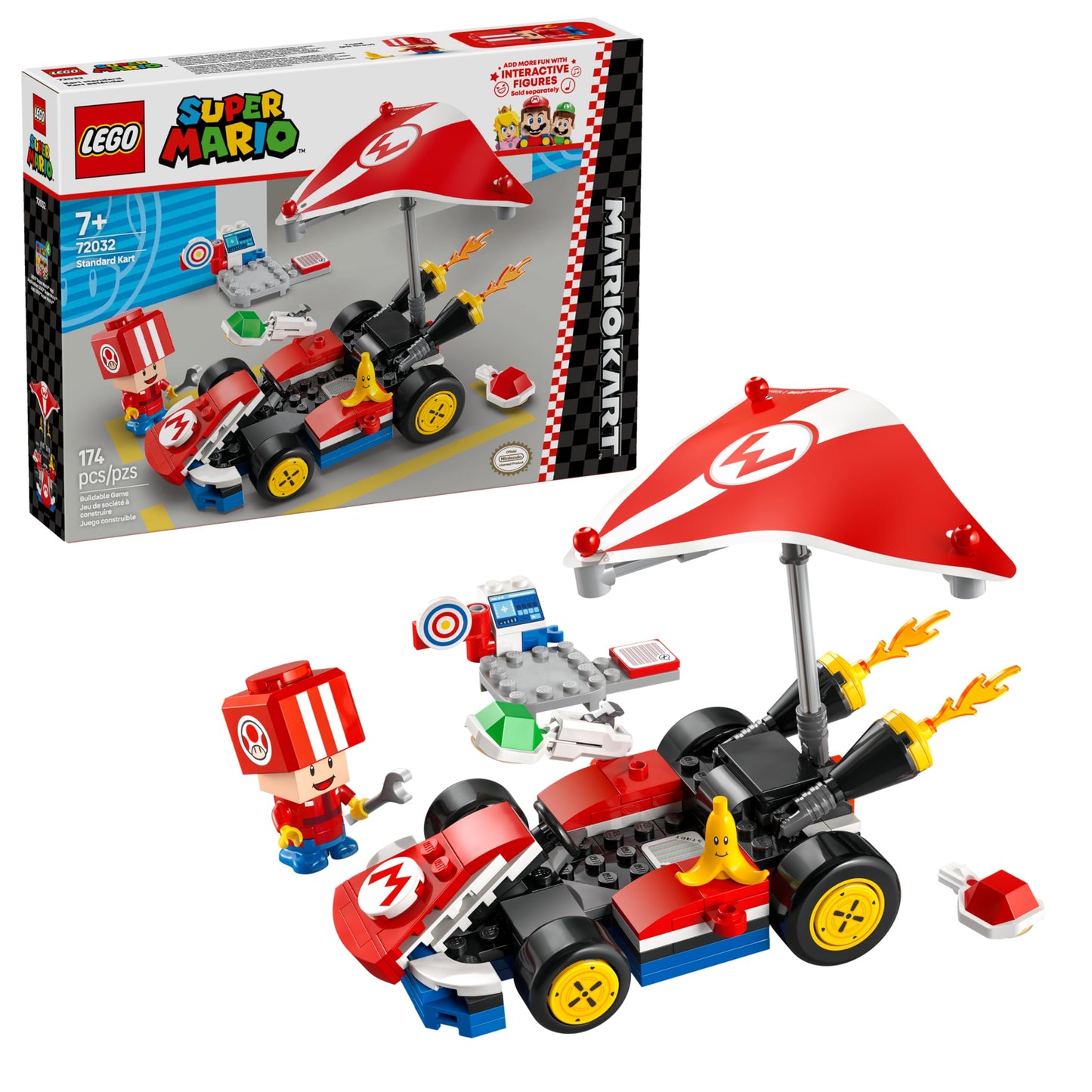 LEGO Super Mario: Mario Kart Standard Kit - Collectible Toy Building Set for Kids, Boys and Girls, Ages 7+ - Nintendo Mario Kart Toy for Fans - Gift