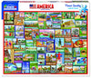 White Mountain 1000 Piece Jigsaw Puzzle United States Travel Puzzles with Large Pieces Gift for Adults and Family 24"x30" - America