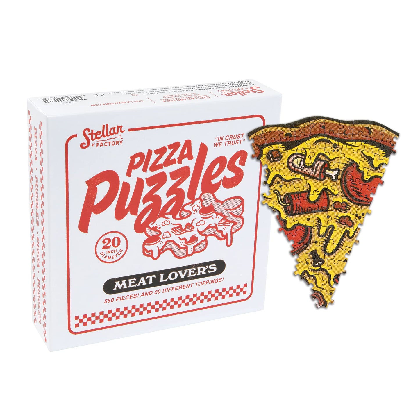 Stellar Factory Pizza Puzzles Meat Lovers, 550-Piece Jigsaw Puzzle, 20"