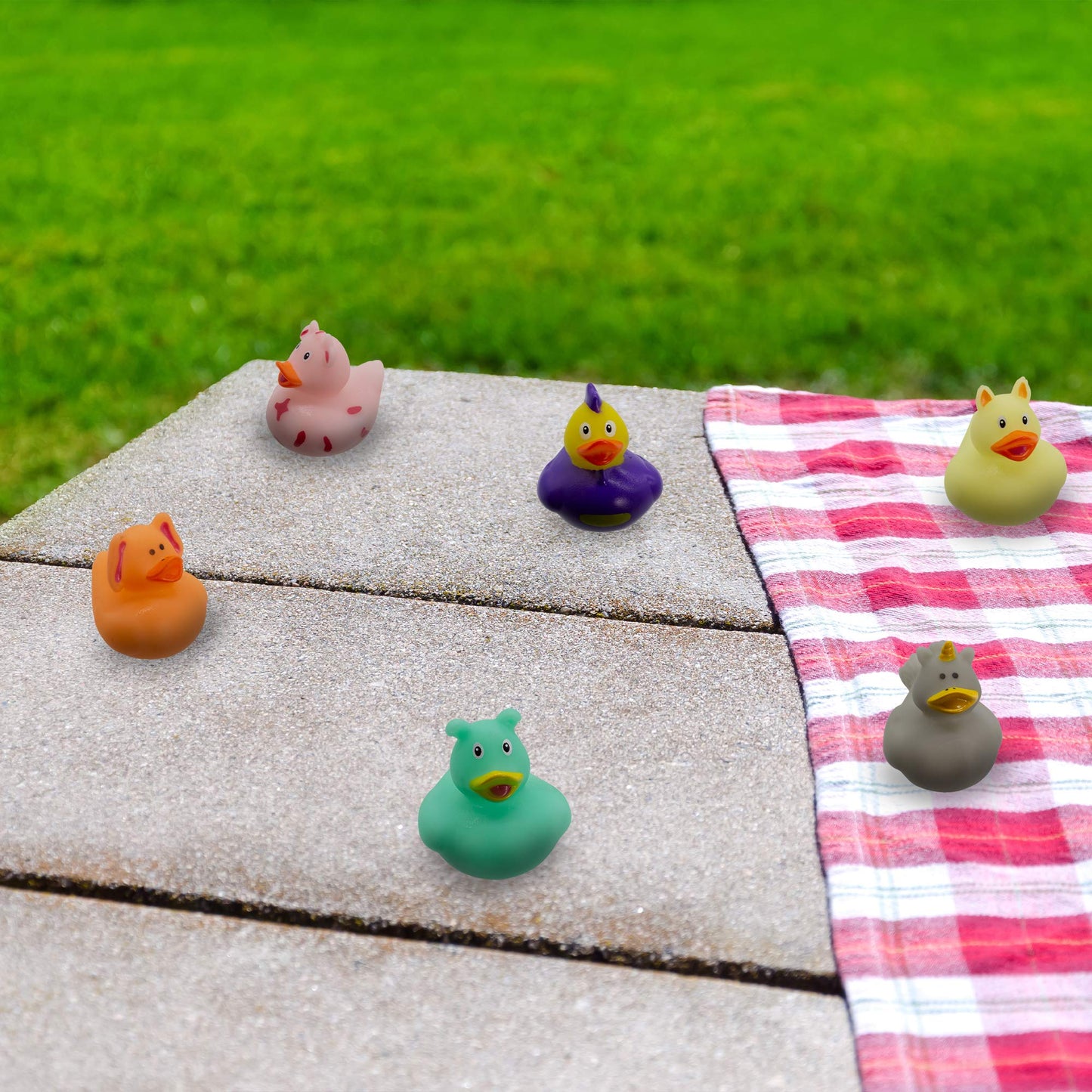Windy City Novelties - 50 Pack - 2” Mini Farm Animal Rubber Duckies in Assorted Designs