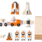 Tender Leaf Toys - Cosmic Rocket Set - 11 Pcs Wooden Rocket and Outer Space Themed Playset for Kids - Develop Imaginative Role Play and Science