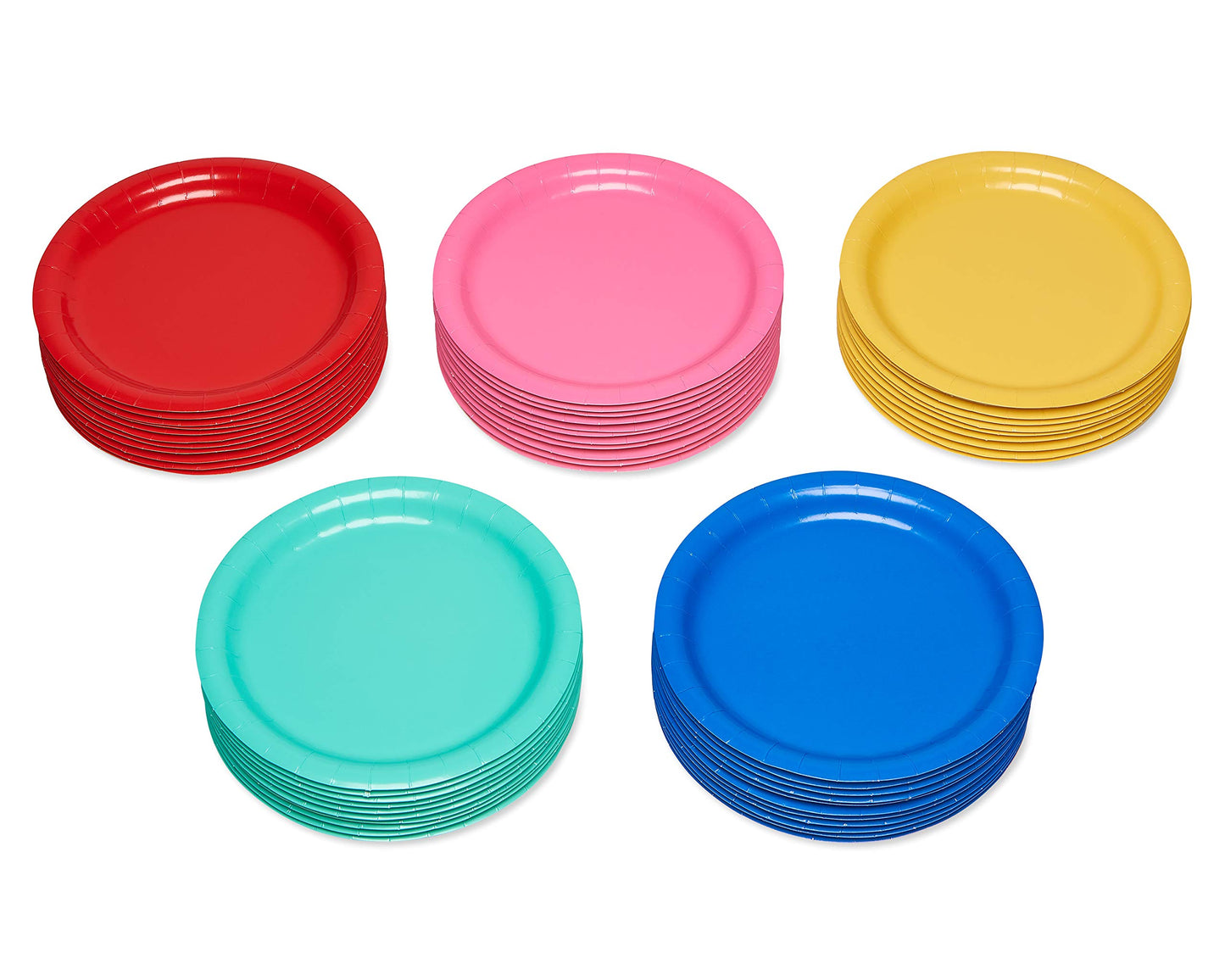 American Greetings 50-Count 9 in. x 9 in. Rainbow Paper Dinner Plates